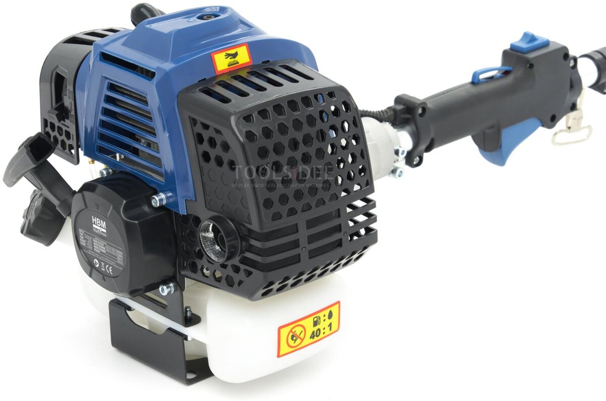 HBM 4 i 1 børsteklipper / gresstrimmer / hekksaks / motorsag / tresag - 42,7 cc 