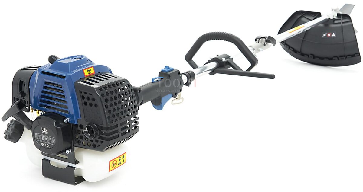 HBM 4 i 1 børsteklipper / gresstrimmer / hekksaks / motorsag / tresag - 42,7 cc 
