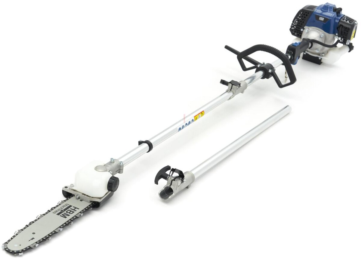 HBM 4 i 1 børsteklipper / gresstrimmer / hekksaks / motorsag / tresag - 42,7 cc 