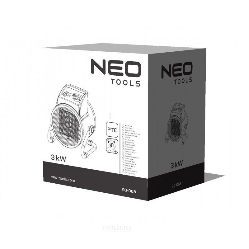 NEO ptc keramisk elvarmer - 3000 watt