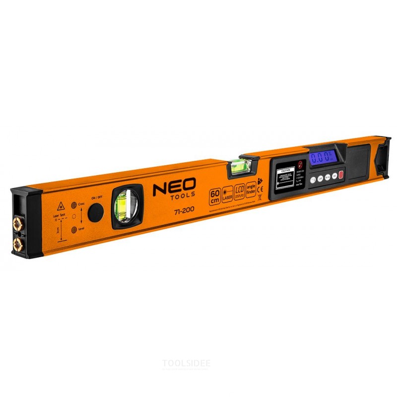 NEO digitaalinen vesivaaka ristilaserilla 60cm