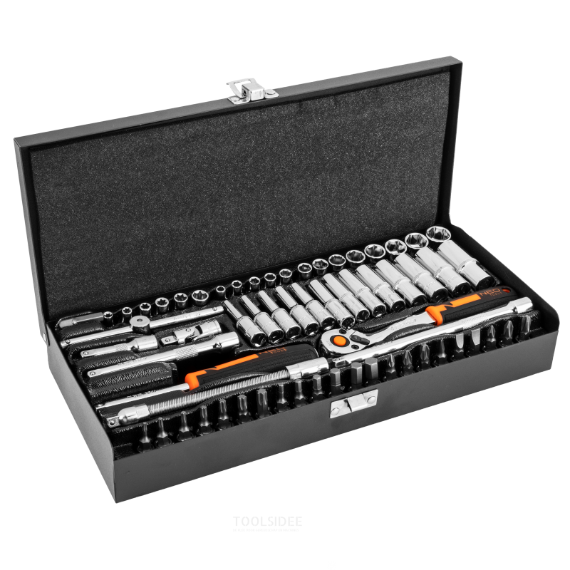 NEO socket set 1/4 - 63 pieces