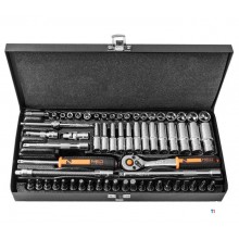 NEO socket set 1/4 - 63 pieces
