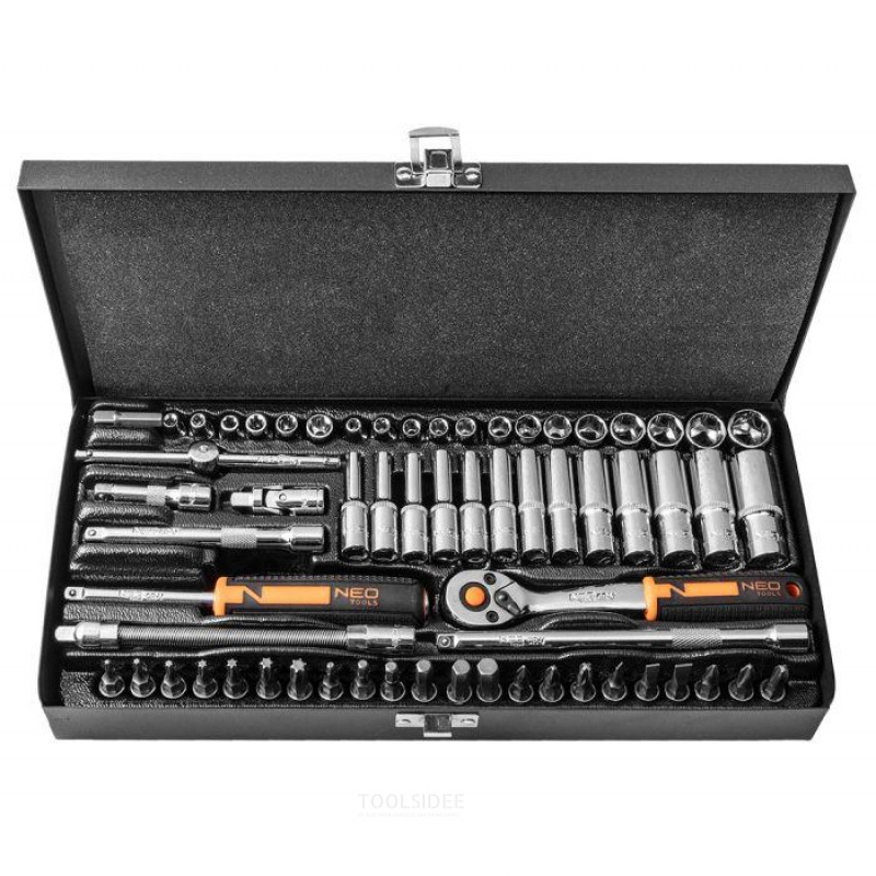 NEO socket set 1/4 - 63 pieces