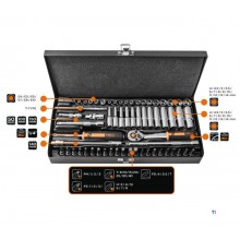 NEO socket set 1/4 - 63 pieces