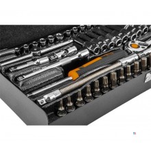 NEO socket set 1/4 - 63 pieces