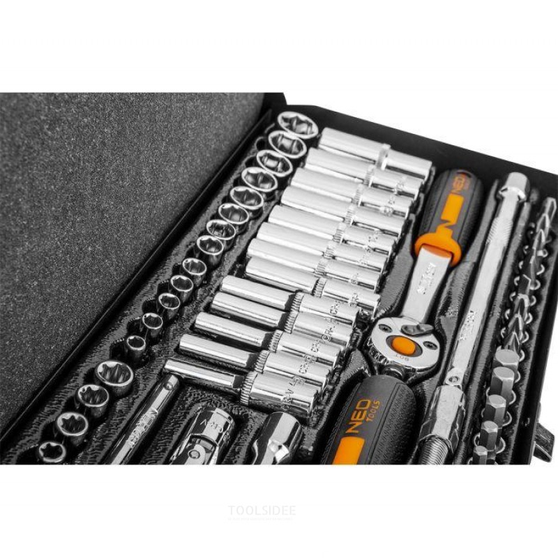 NEO socket set 1/4 - 63 pieces