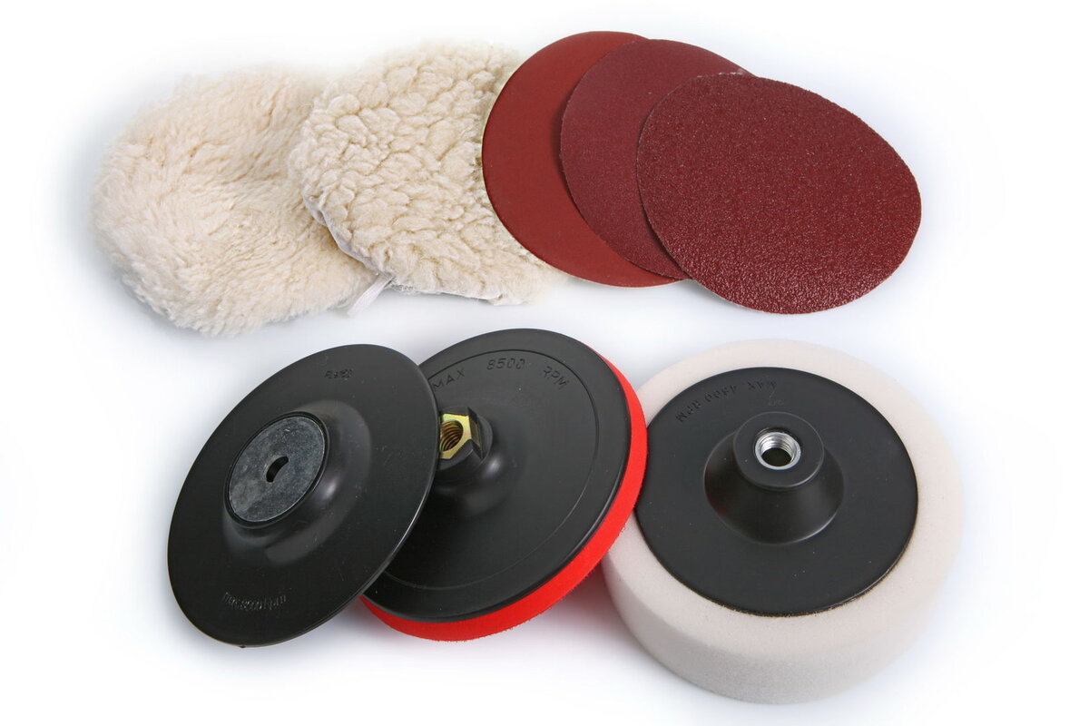 HBM 9 Dlg. Slijp schuur en polijstset voor op de haakse slijper