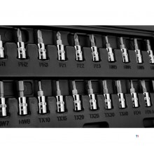 NEO socket set 1/4 - 46 pieces