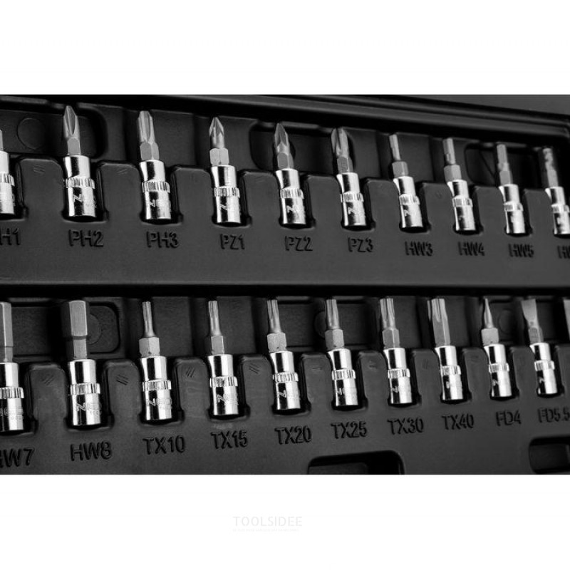 NEO socket set 1/4 - 46 pieces