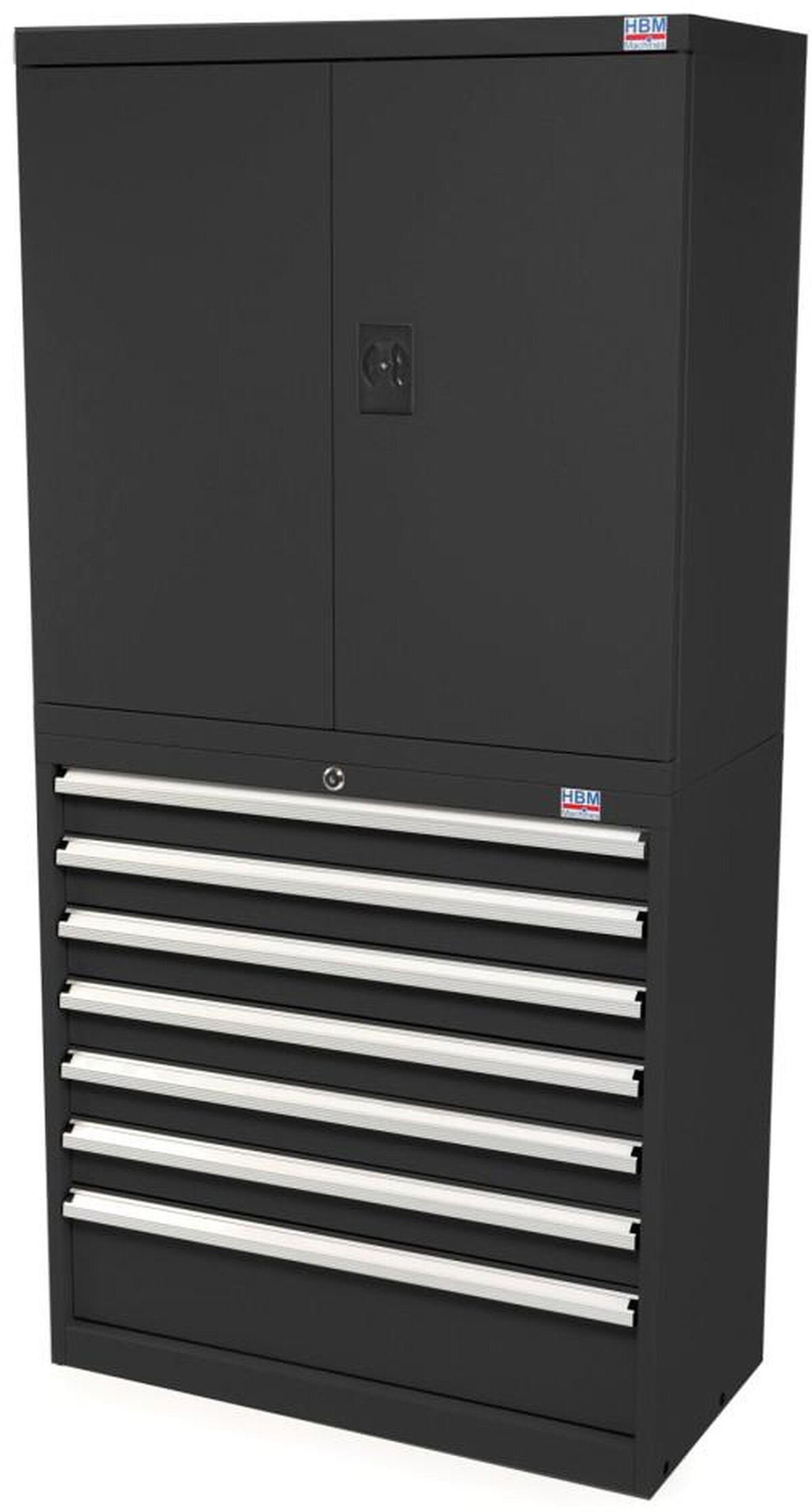 HBM Profi-Kombinationsschrank schwarz 