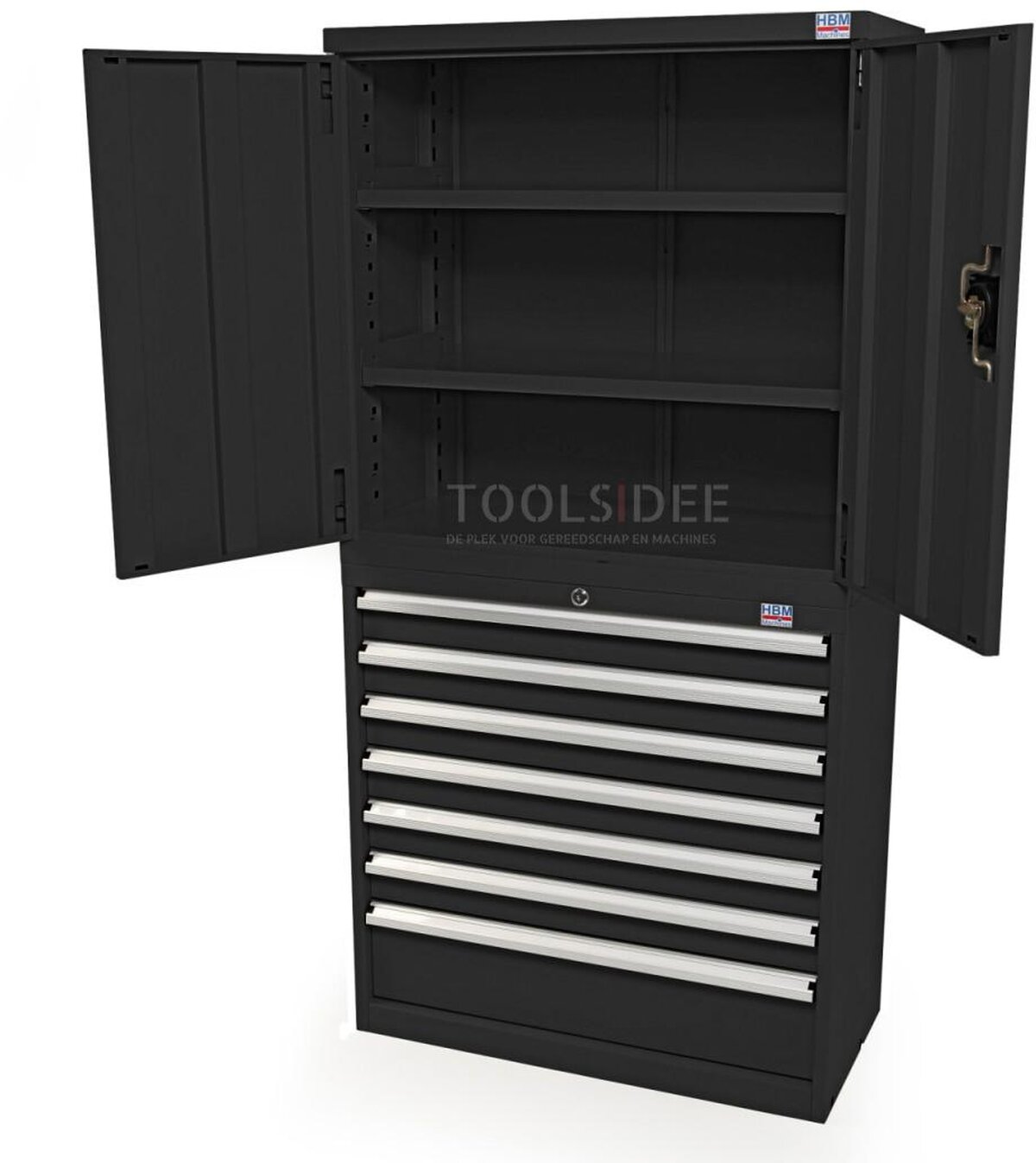 HBM Profi-Kombinationsschrank schwarz 