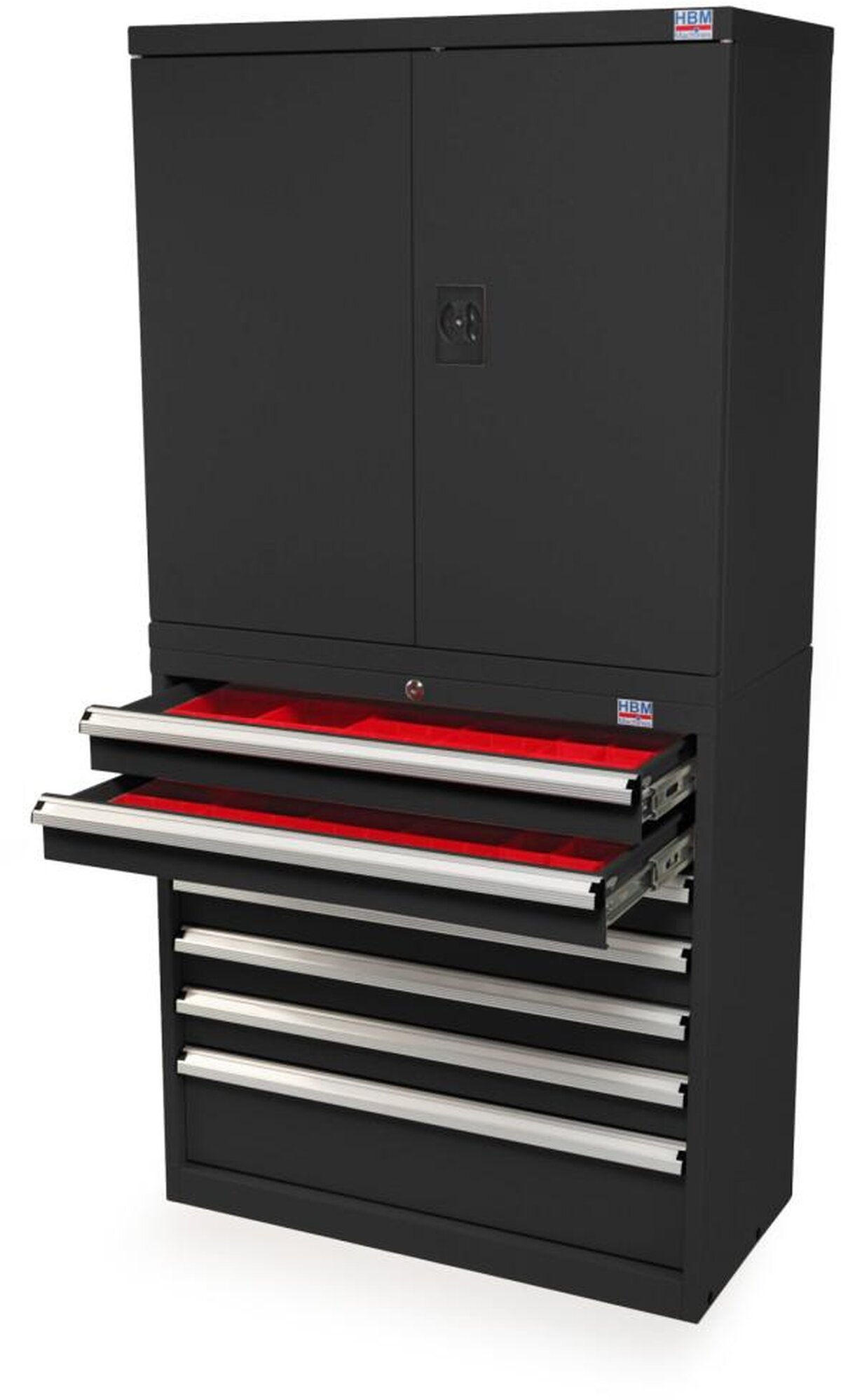 HBM Profi-Kombinationsschrank schwarz 