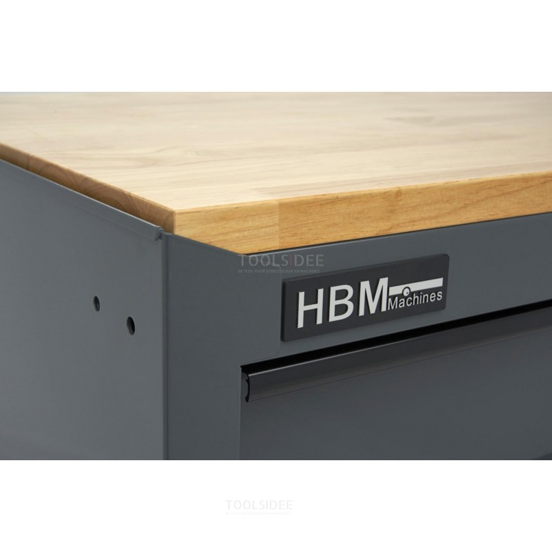 HBM verktøyvogn, 8 kpl, 142 cm, grå 