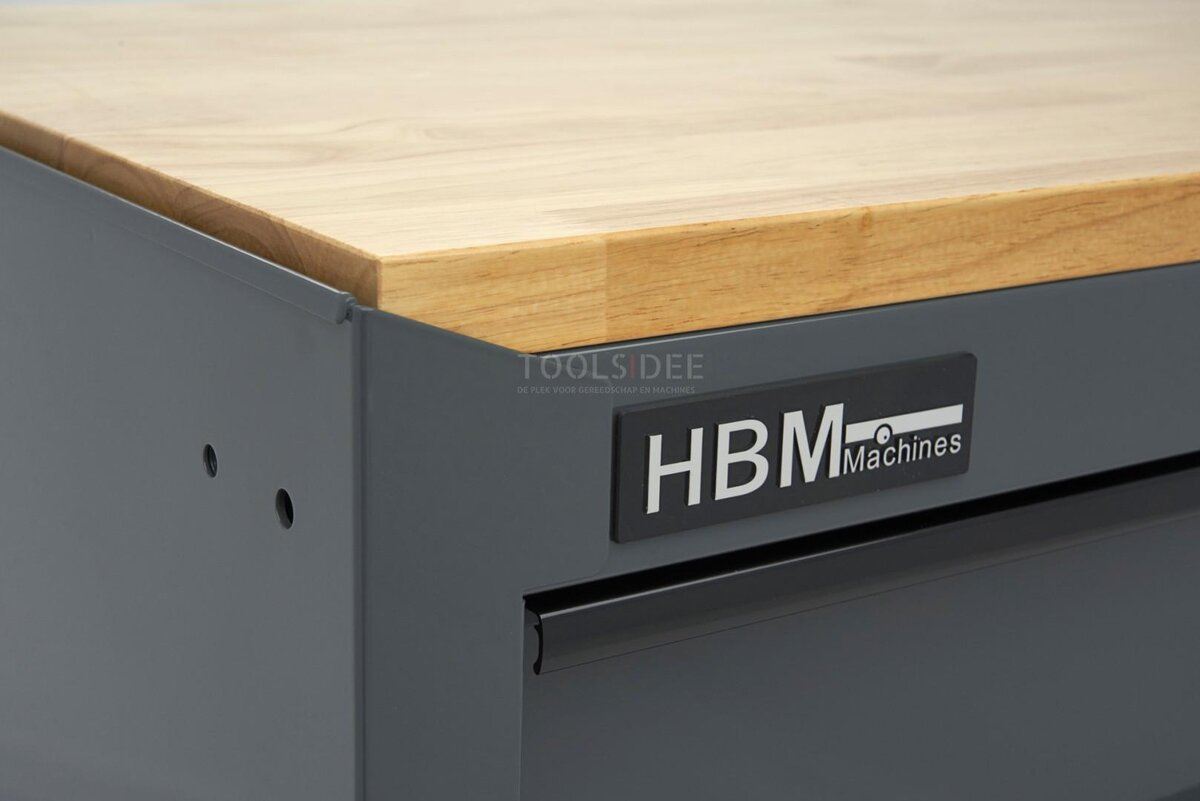 HBM Werkzeugwagen, 8 Schubladen, 142 cm, grau 