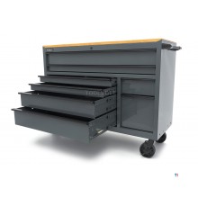 HBM Werkzeugwagen, 8 Schubladen, 142 cm, grau 
