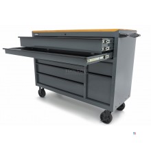 HBM Werkzeugwagen, 8 Schubladen, 142 cm, grau 
