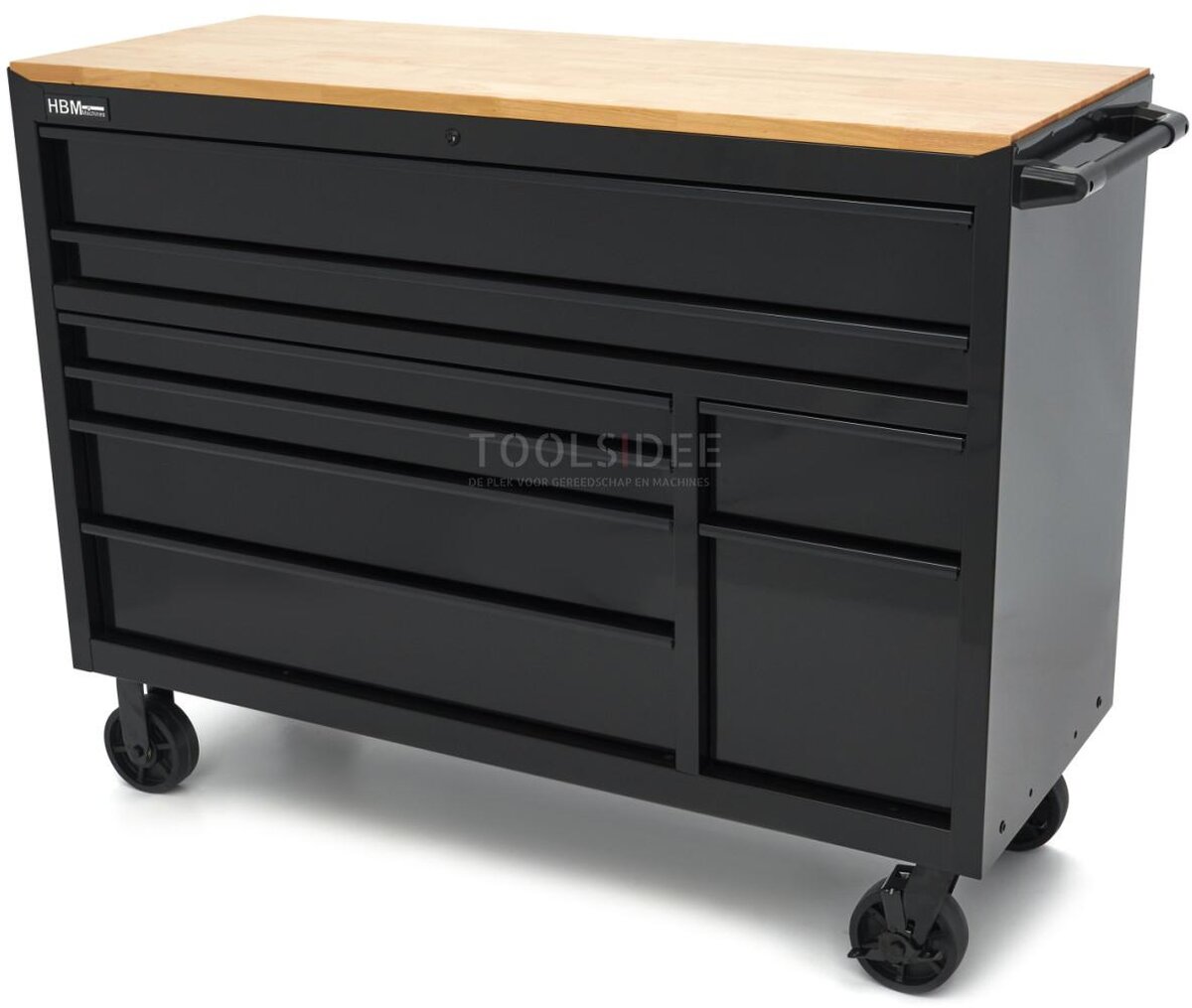 HBM værktøjsvogn, 8 skuffer, 142 cm, sort HBM værktøjsvogn, 8 skuffer, 142 cm, sort