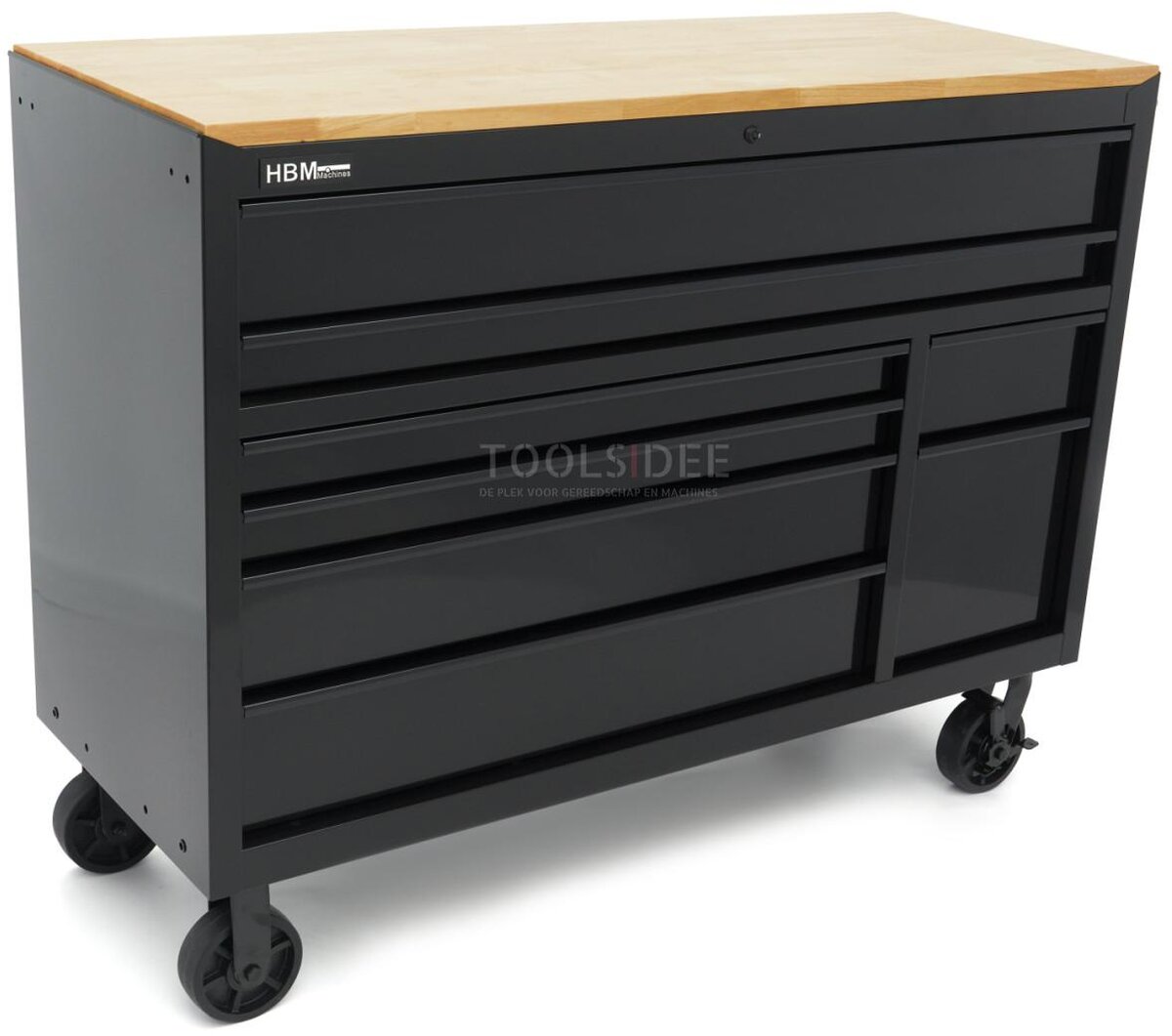 HBM værktøjsvogn, 8 skuffer, 142 cm, sort HBM værktøjsvogn, 8 skuffer, 142 cm, sort