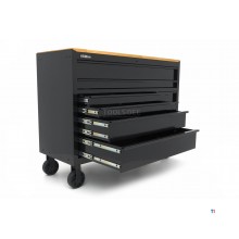 HBM værktøjsvogn, 8 skuffer, 142 cm, sort HBM værktøjsvogn, 8 skuffer, 142 cm, sort