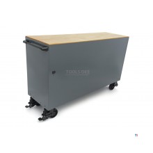 HBM verktøyvogn, 14 skuffer, 182 cm, grå 