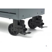 HBM verktøyvogn, 14 skuffer, 182 cm, grå 