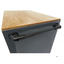 HBM verktøyvogn, 14 skuffer, 182 cm, grå 