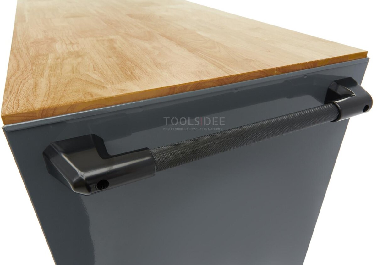 HBM verktøyvogn, 14 skuffer, 182 cm, grå 