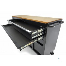 HBM Werkzeugwagen, 14 Schubladen, 182 cm, schwarz 