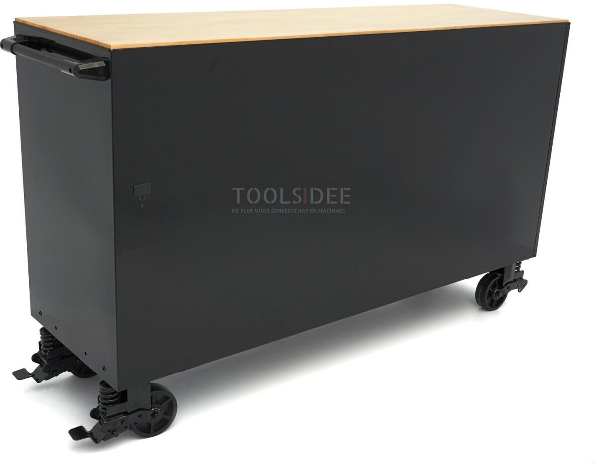 HBM Werkzeugwagen, 14 Schubladen, 182 cm, schwarz 