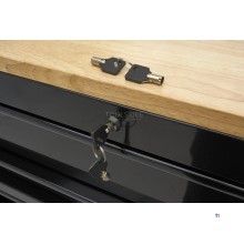 HBM Werkzeugwagen, 14 Schubladen, 182 cm, schwarz 