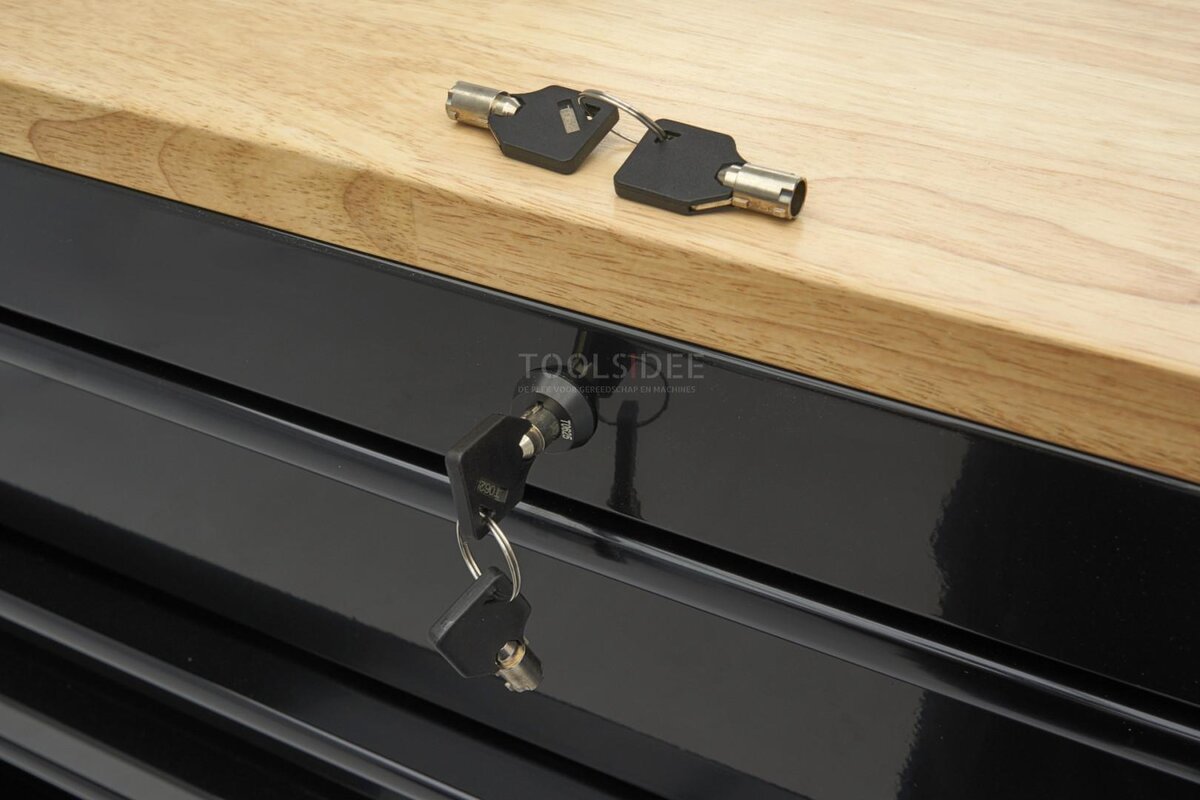 HBM Werkzeugwagen, 14 Schubladen, 182 cm, schwarz 