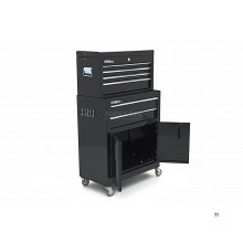 HBM Werkzeugwagen inklusive Oberschrank, schwarz, Modell 2 