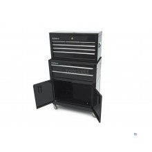 HBM Werkzeugwagen inklusive Oberschrank, schwarz, Modell 2 