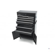 HBM Werkzeugwagen inklusive Oberschrank, schwarz, Modell 2 