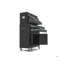 HBM Werkzeugwagen inklusive Oberschrank, schwarz, Modell 2 