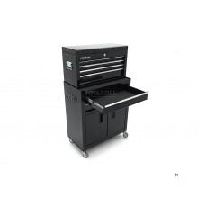 HBM Werkzeugwagen inklusive Oberschrank, schwarz, Modell 2 