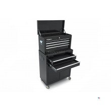 HBM Werkzeugwagen inklusive Oberschrank, schwarz, Modell 2 