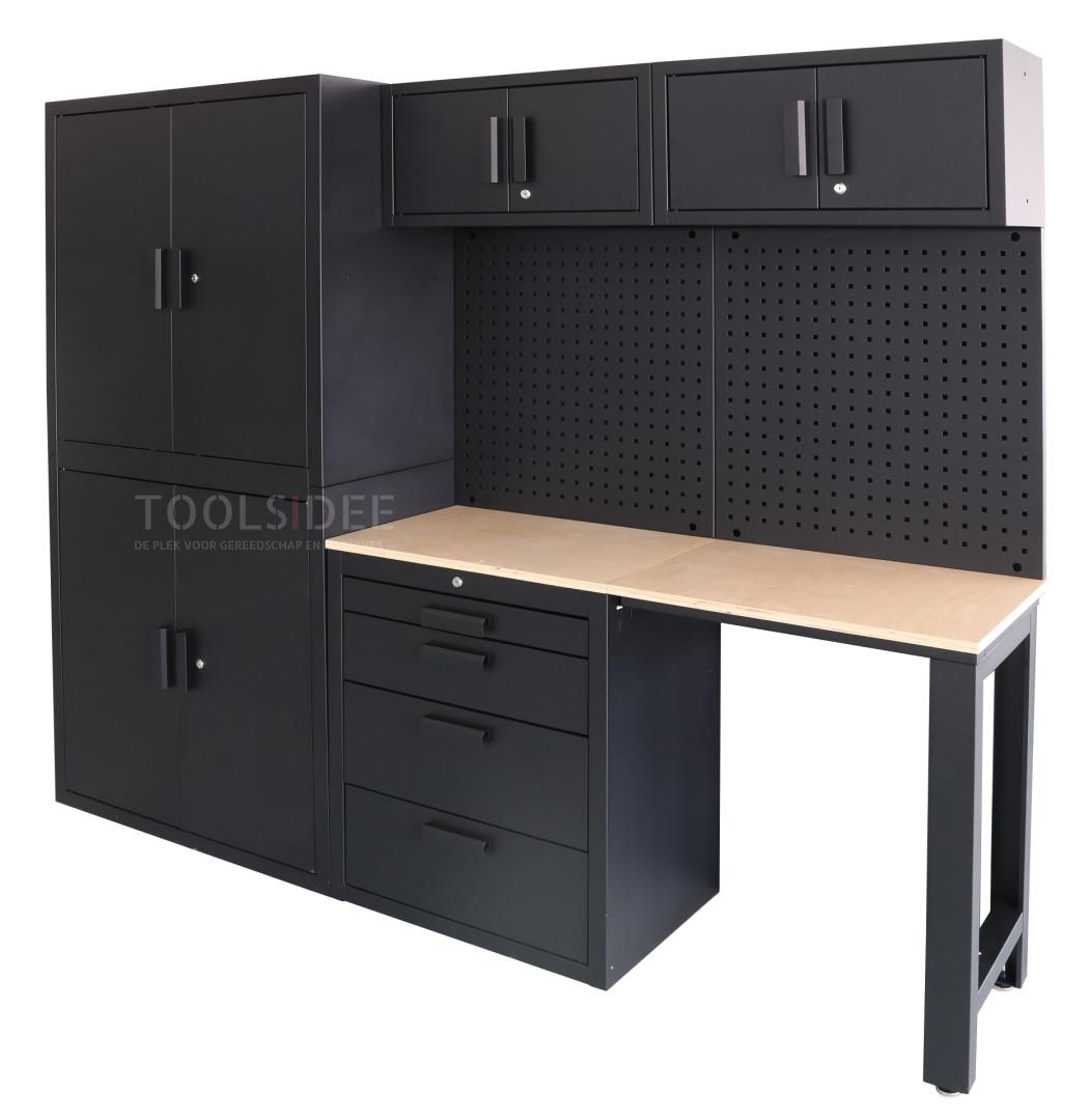 HBM premium modulært verkstedsystem, 8 deler, matt svart HBM premium modulært verkstedsystem, 8 deler, matt svart
