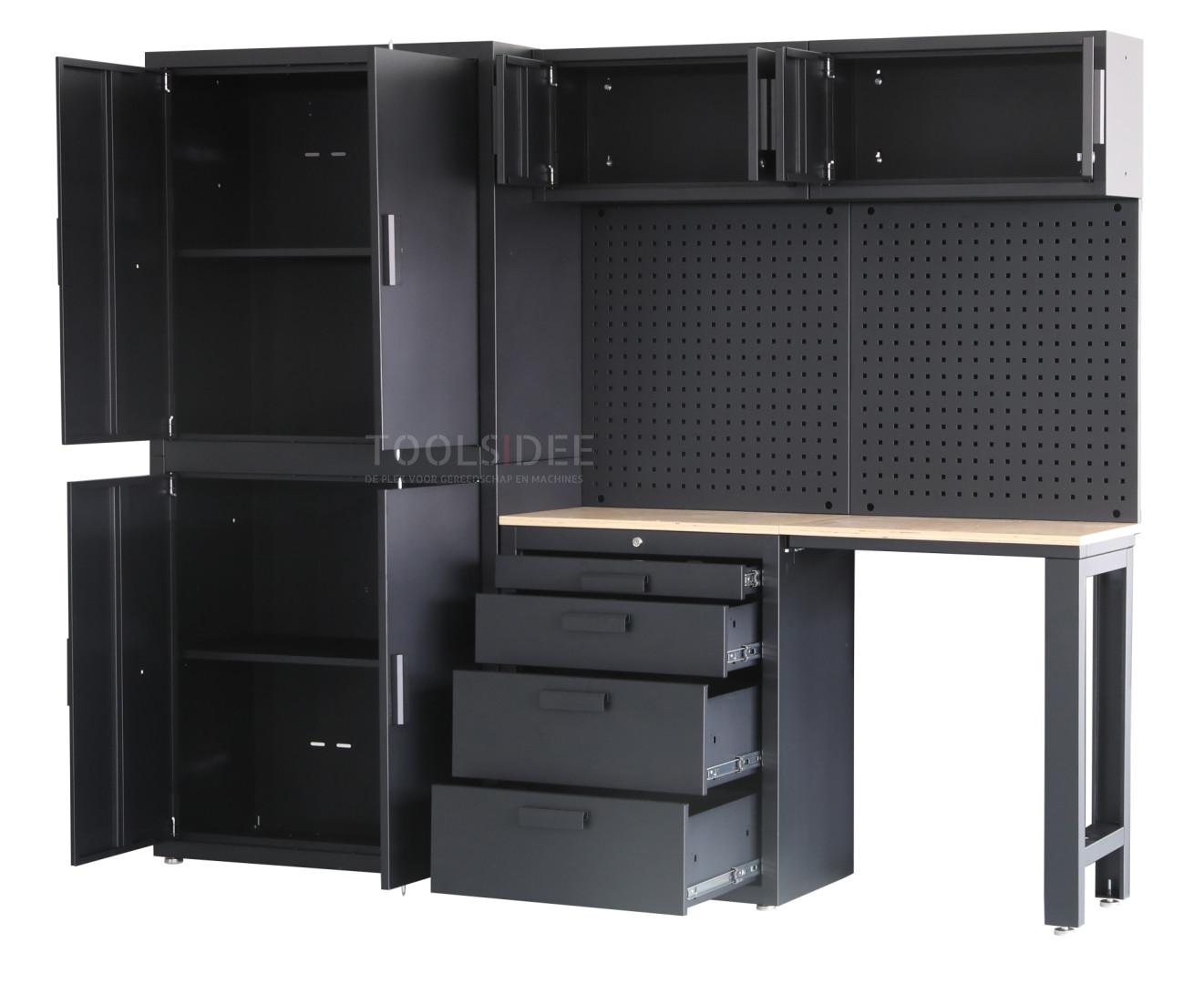 HBM premium modulært verkstedsystem, 8 deler, matt svart HBM premium modulært verkstedsystem, 8 deler, matt svart