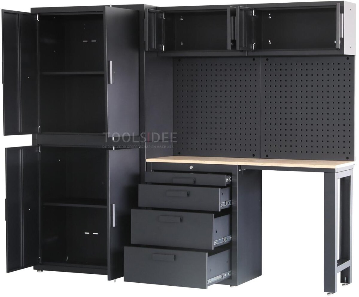 HBM premium modulært verkstedsystem, 8 deler, matt svart HBM premium modulært verkstedsystem, 8 deler, matt svart