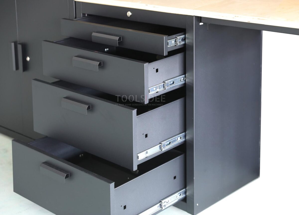 HBM premium modulært verkstedsystem, 8 deler, matt svart HBM premium modulært verkstedsystem, 8 deler, matt svart