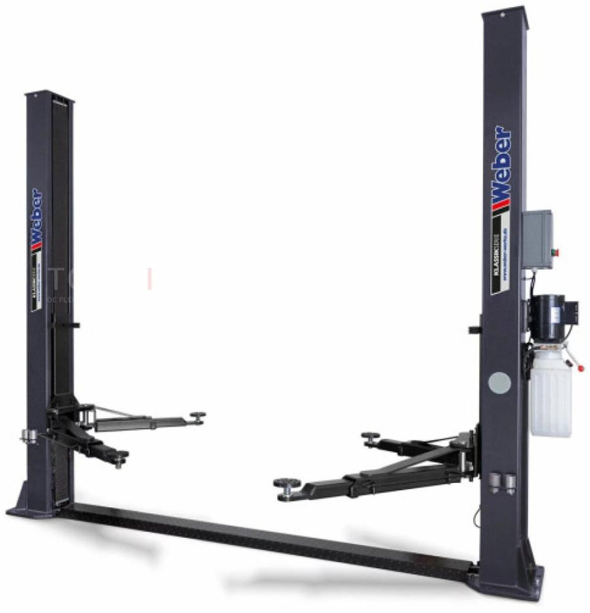 Weber professionelle 2-Säulen-Hydraulikhubbrücke 4,2 Tonnen mit elektronischer Entriegelung, schwarz 
