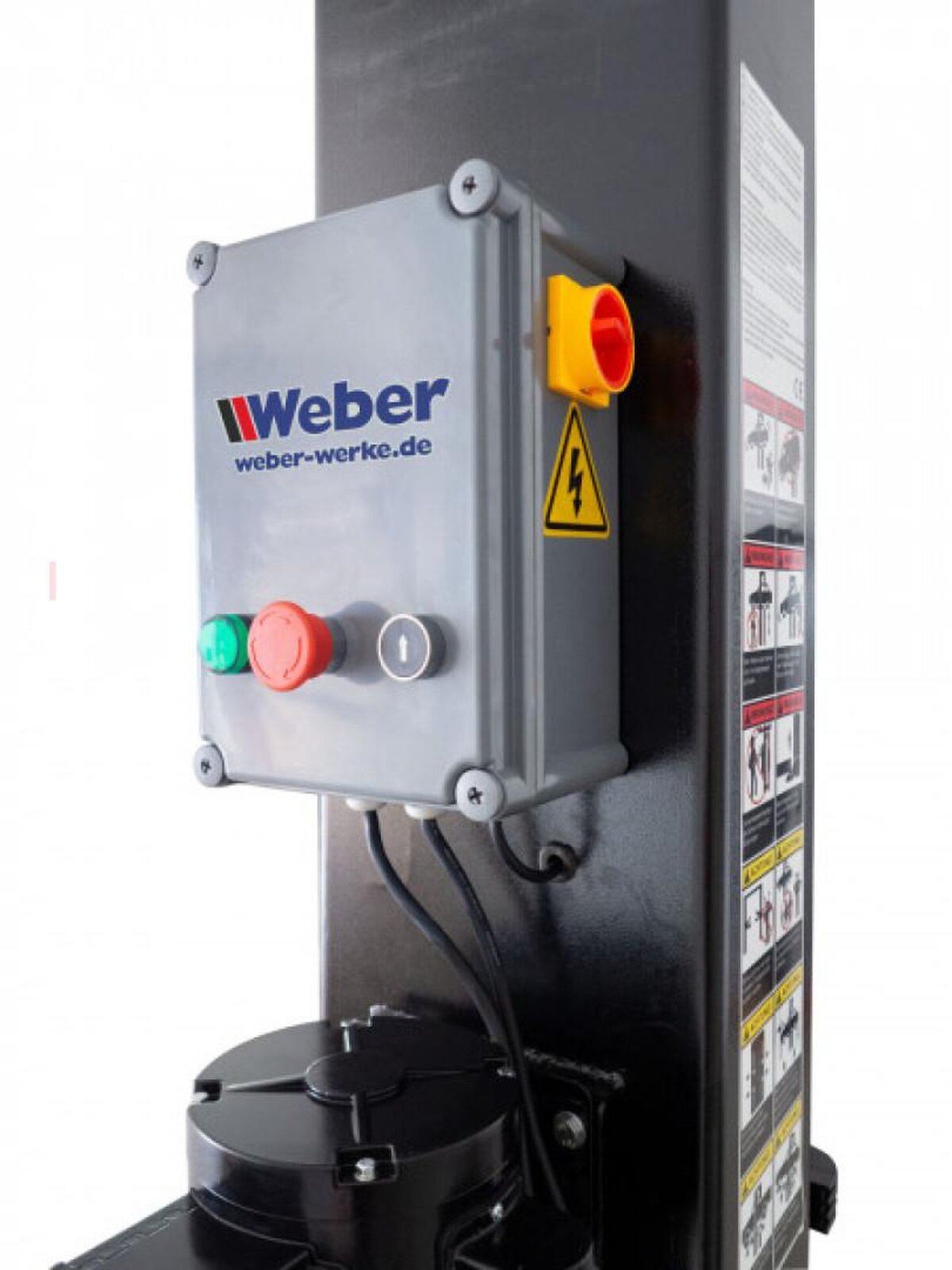 Weber professionelle 2-Säulen-Hydraulikhubbrücke 4,2 Tonnen mit elektronischer Entriegelung, schwarz 