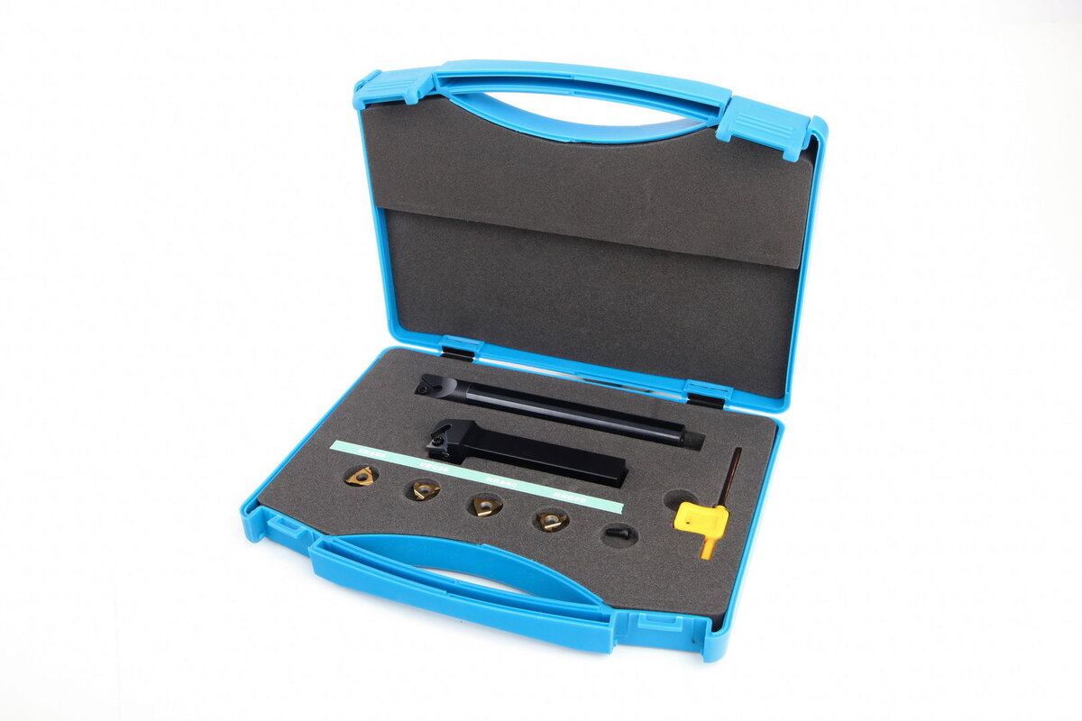 Hbm 9-delt indvendigt og udvendigt gevindskæreværktøjssæt med hm-indsatser