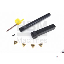 Hbm 9-delt indvendigt og udvendigt gevindskæreværktøjssæt med hm-indsatser