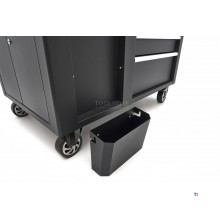 HBM mobile tool trolley, workbench 114 cm with wooden worktop, black HBM mobile tool trolley, workbench 114 cm with wooden worktop, black