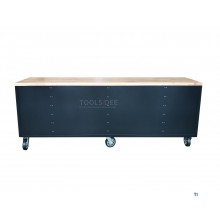 HBM værktøjsvogn , træbordplade, 258 cm, sort HBM værktøjsvogn , træbordplade, 258 cm, sort