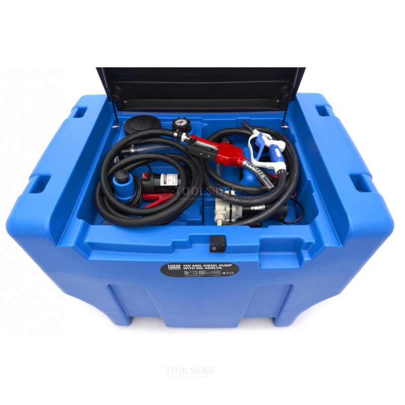 HBM 12 Volt 400 Liter diesel pump with 50 Liters Adblue 