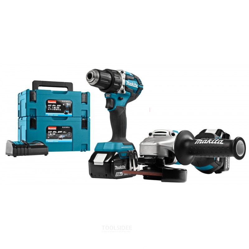 Makita Combiset reikä-, skru- ja slipekropp, 18 volttia, DLX2190TJ1 Makita Combiset reikä-, skru- ja slipekropp, 18 volttia, DLX2190TJ1